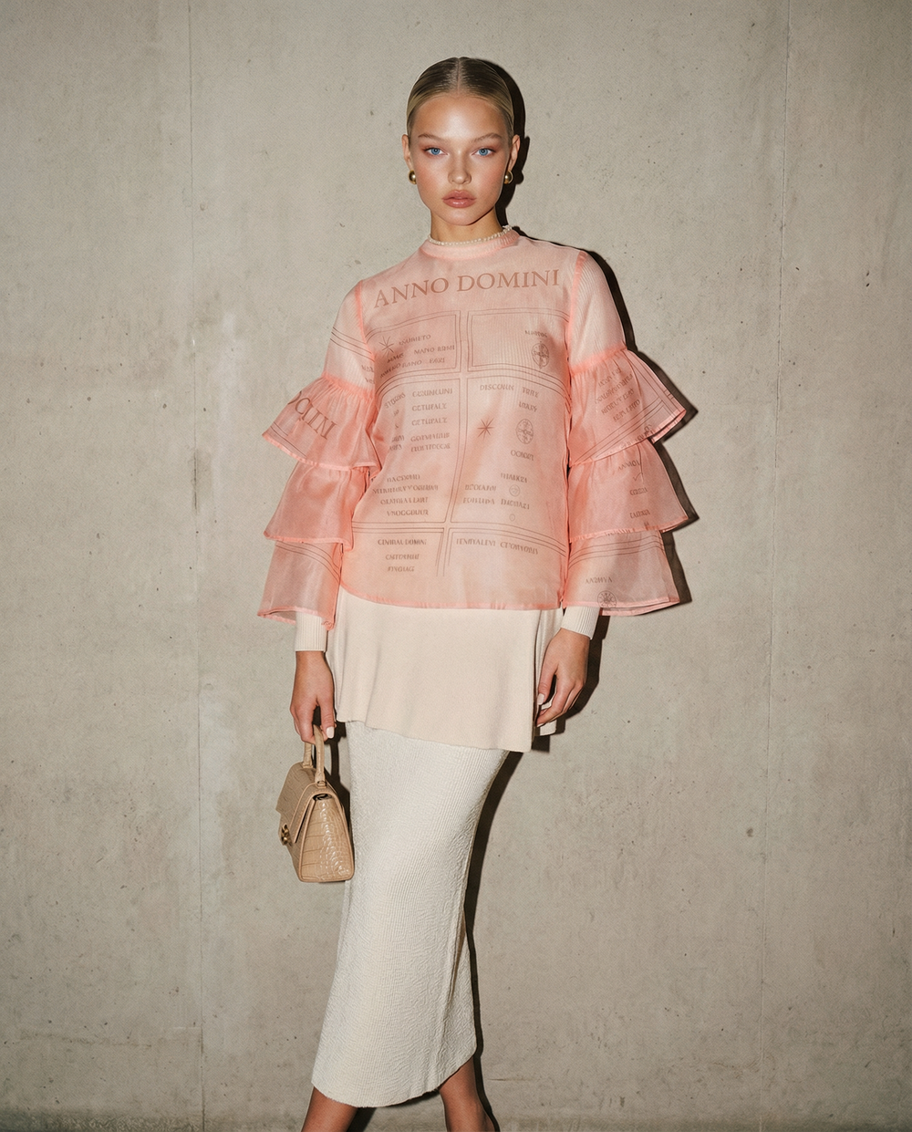ANNO DOMINI Silk Organza Top