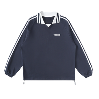 Contrast Lapel Sweatshirt