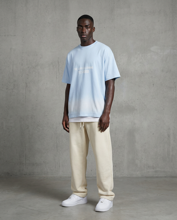 OMBRÉ Lord Is Coming Shirt - Heaven Blue