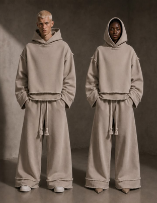 Raw Form Wide-Leg Sweatpant