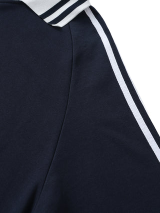 Contrast Lapel Sweatshirt