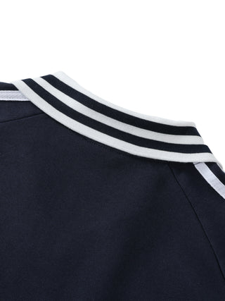 Contrast Lapel Sweatshirt